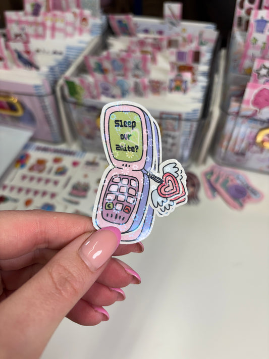 Flip Phone Die Cut Sticker