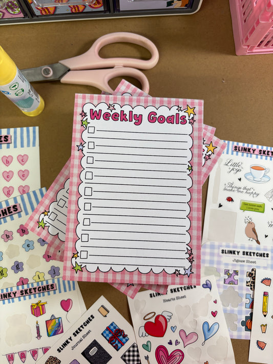 Weekly Goals Notepad