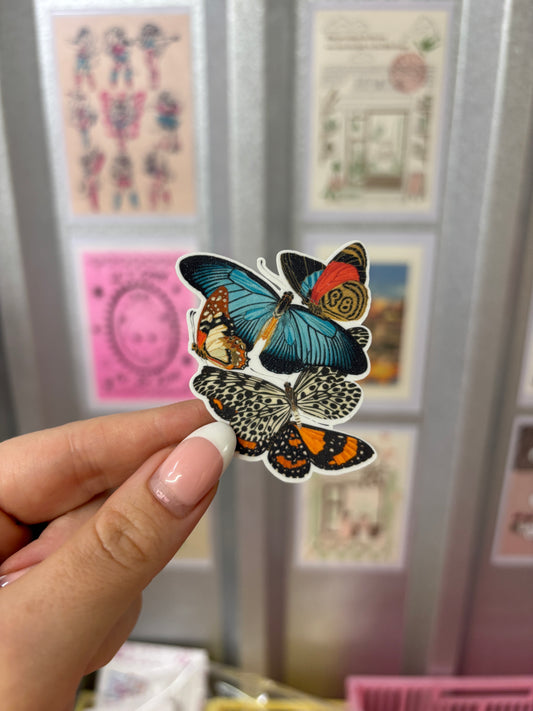 Papillon Die Cut Glitter Sticker