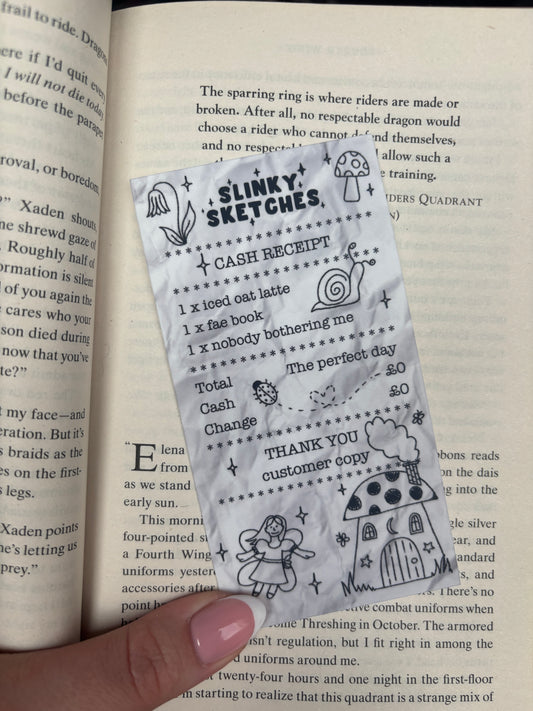 Receipt for Fae Book Die Cut Bookmark