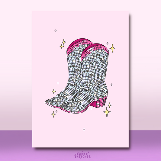 'Disco Boots' Print