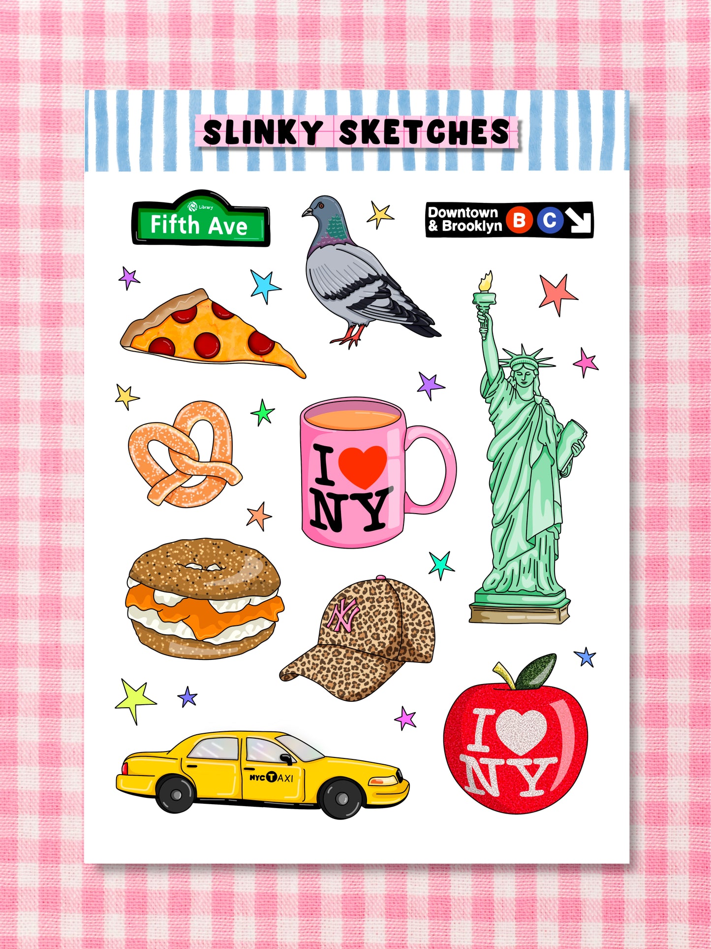 New York City A6 Sticker Sheet