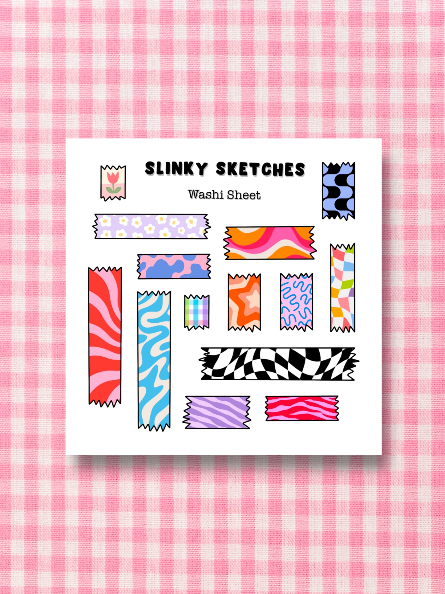 9cmx9cm Washi Sticker Sheet
