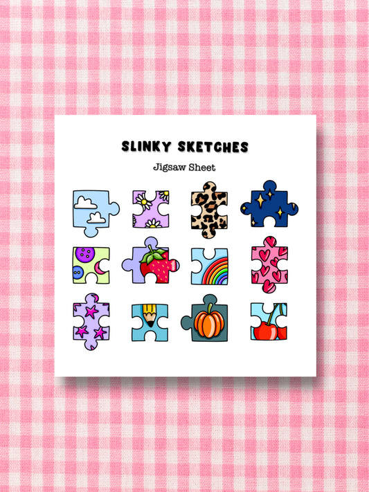 9cmx9cm Jigsaw Sticker Sheet