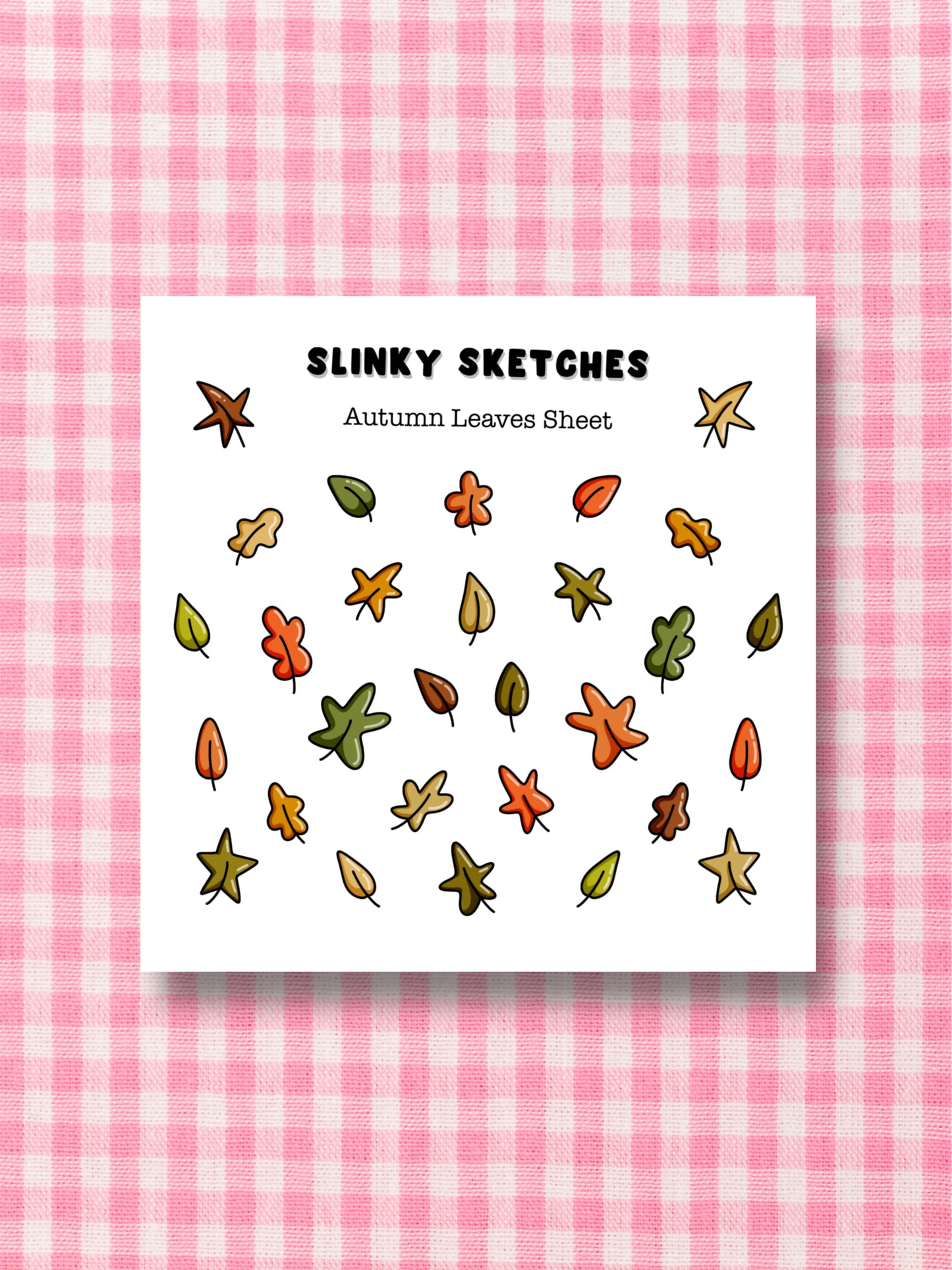 9cmx9cm Leaves Sticker Sheet