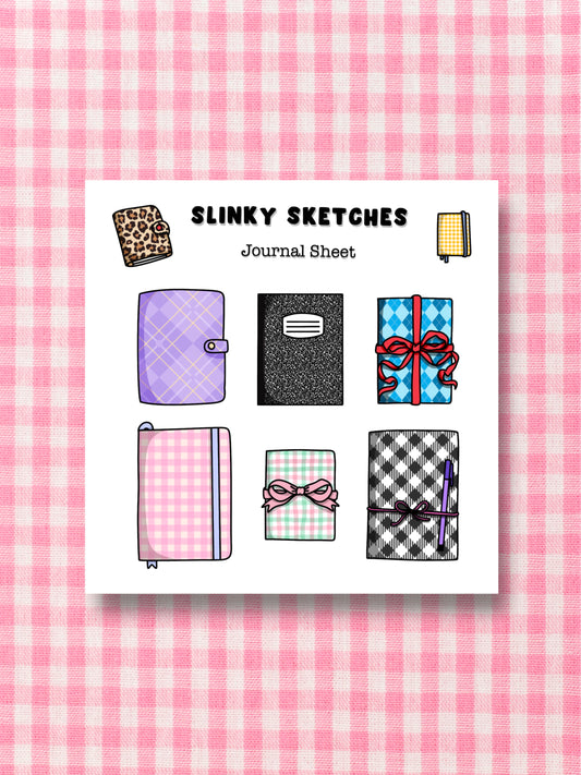 9cmx9cm Journal Sticker Sheet