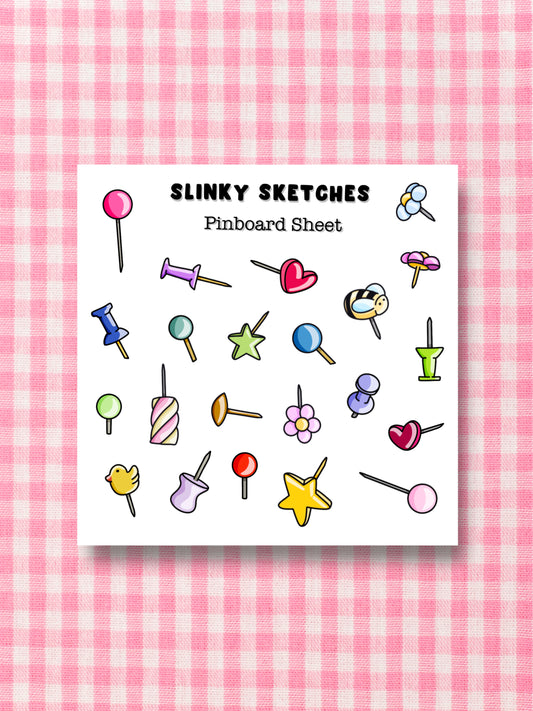 9cmx9cm Pinboard Sticker Sheet