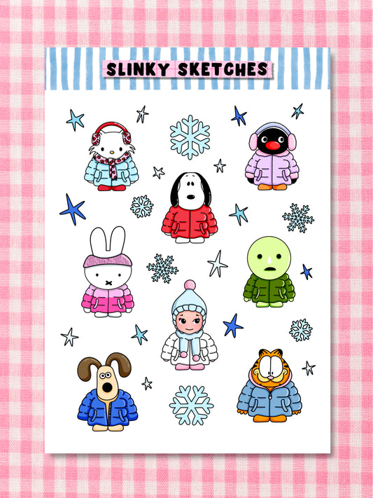 Puffer A6 Sticker Sheet