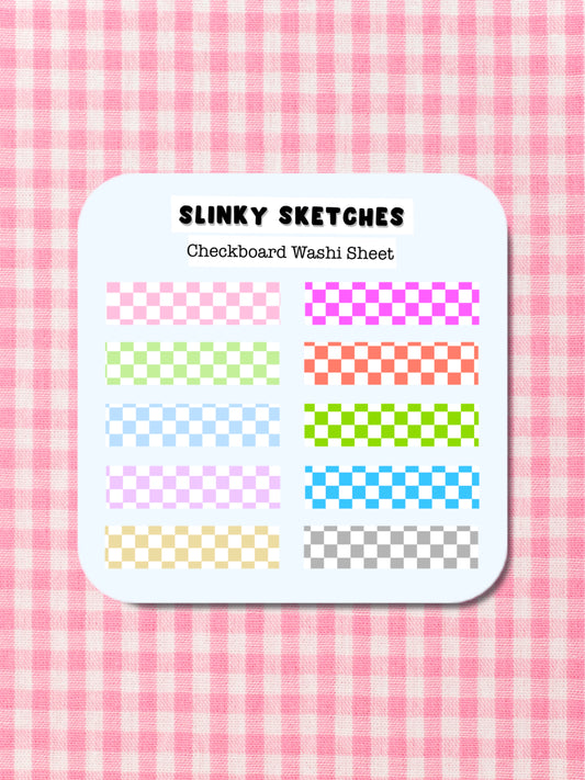 Checkerboard Tape Sticker Sheet
