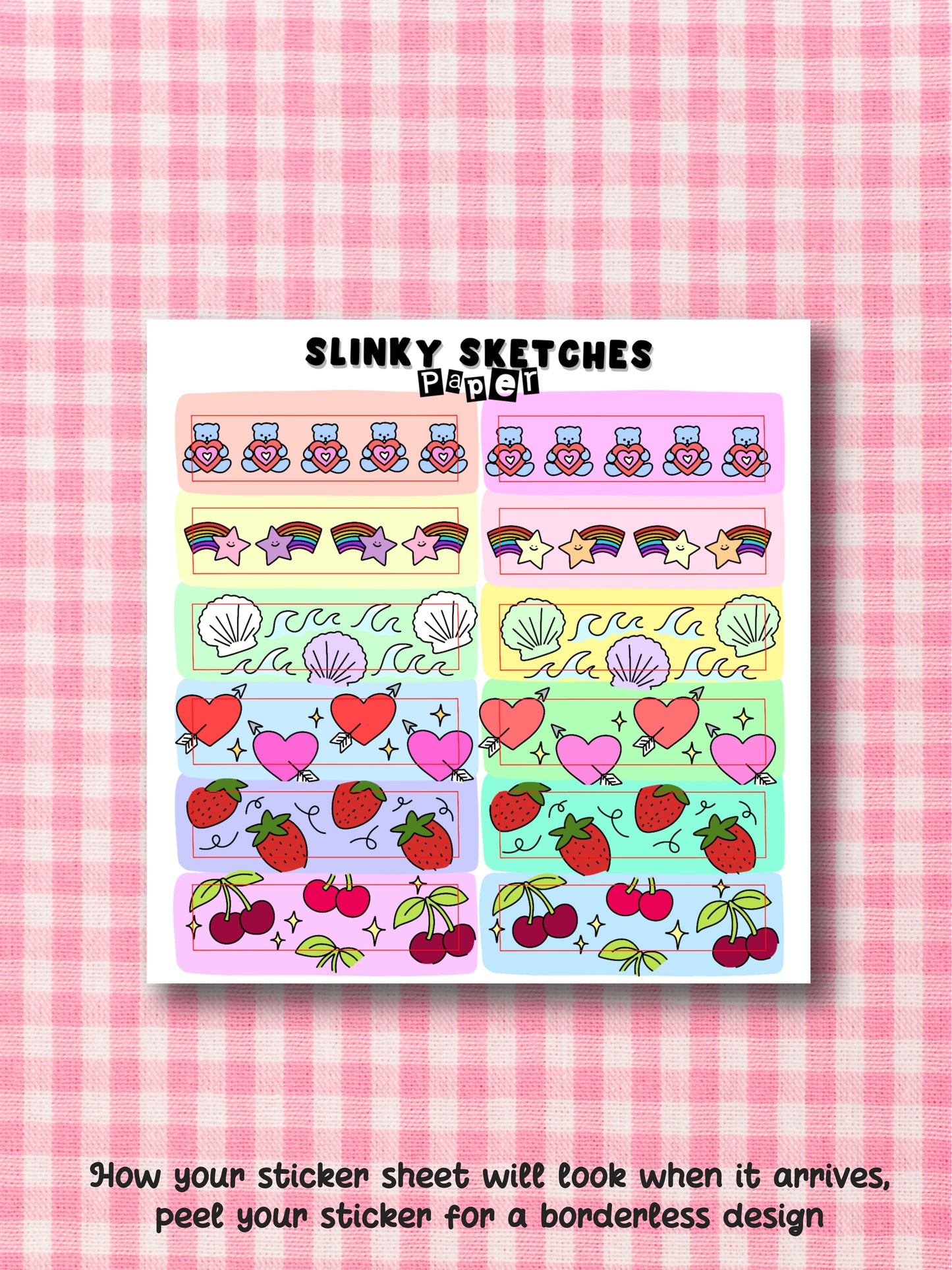 9cmx9cm Paper Tape Doodle Sticker Sheet