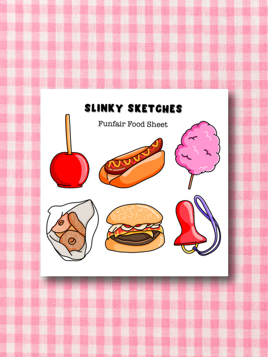9cmx9cm Fair Food Sticker Sheet