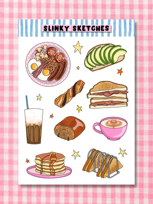 Brunch A6 Sticker Sheet