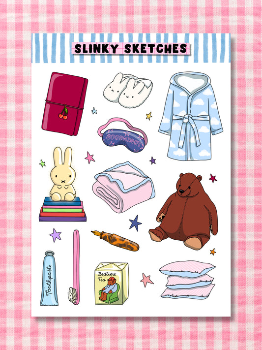 Bedtime A6 Sticker Sheet