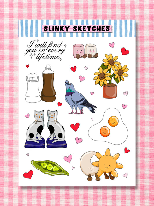 Soulmates A6 Sticker Sheet