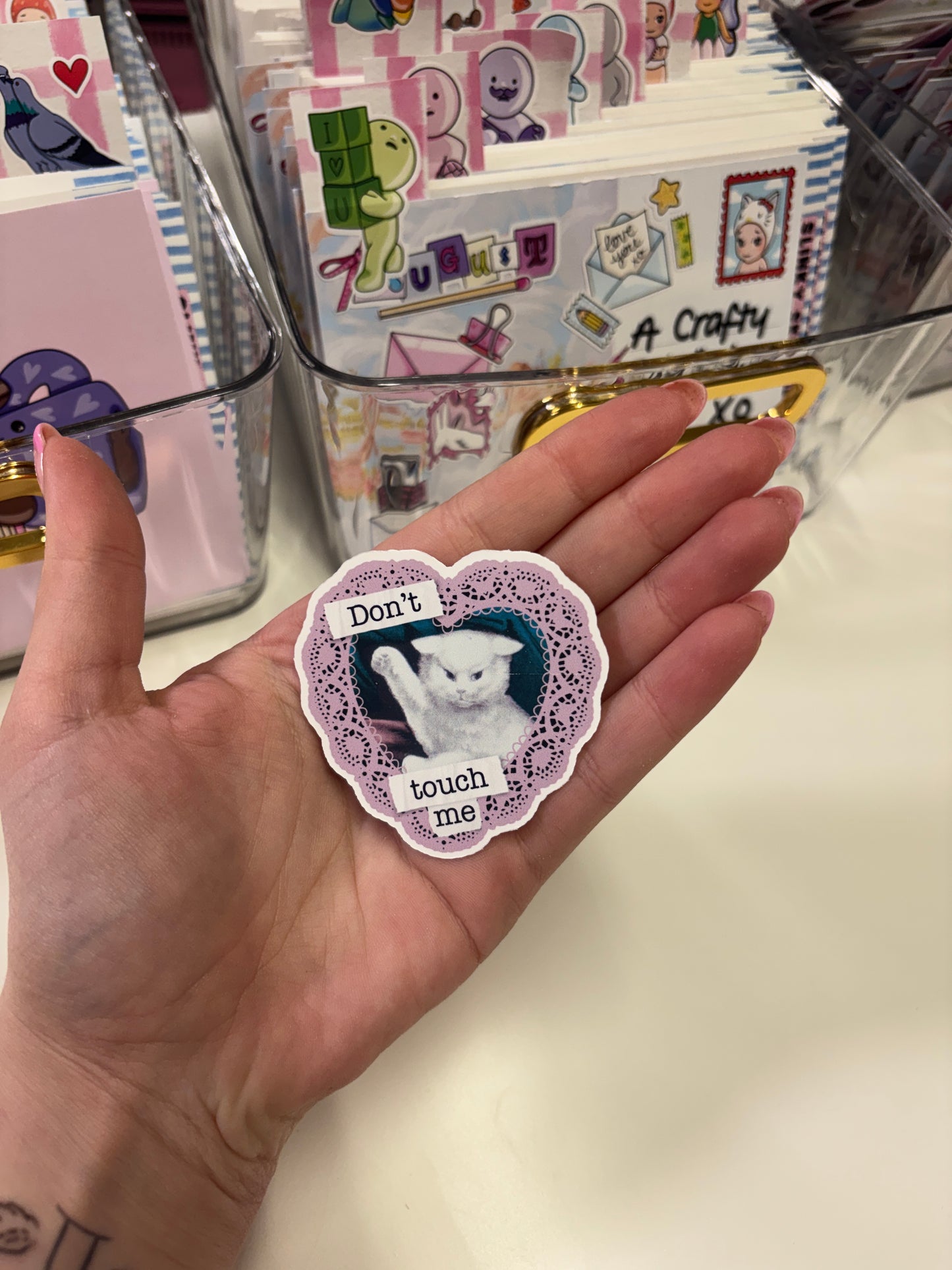 Don’t Touch Me Die Cut Sticker
