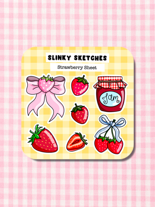 Strawberry Sticker Sheet