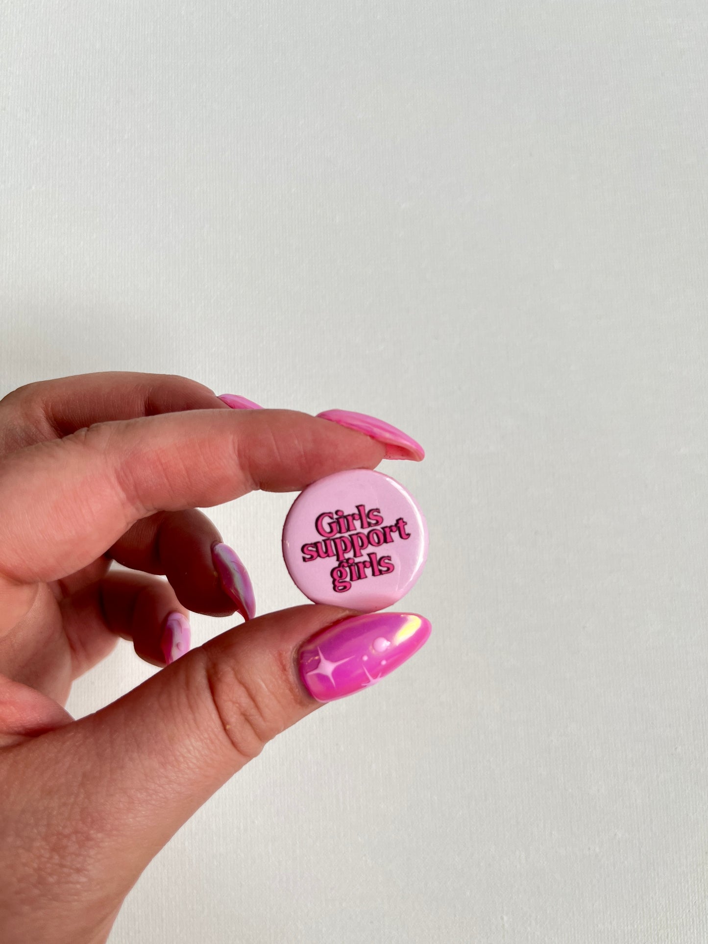 Girls Support Girls Button Badge