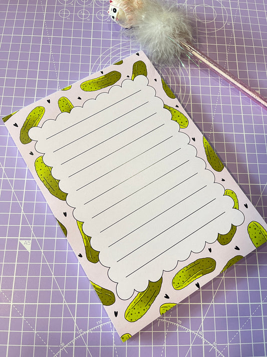 Pickle Lined Notepad