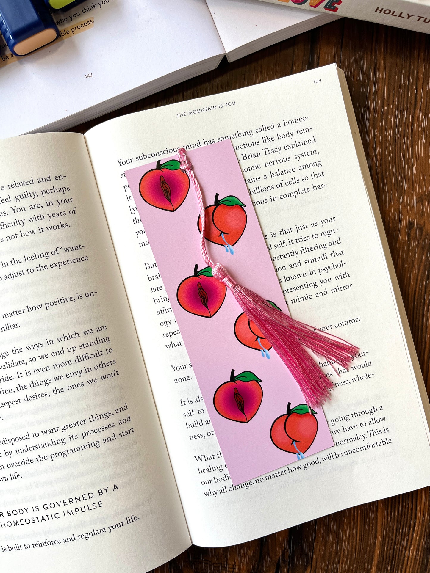 Peachy Tassel Bookmark