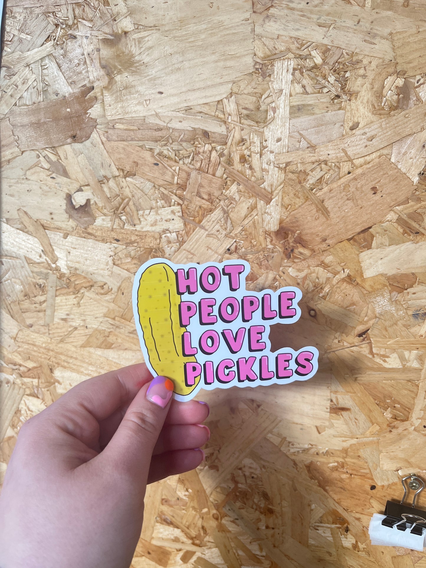 Hot People Love Pickles Sticker